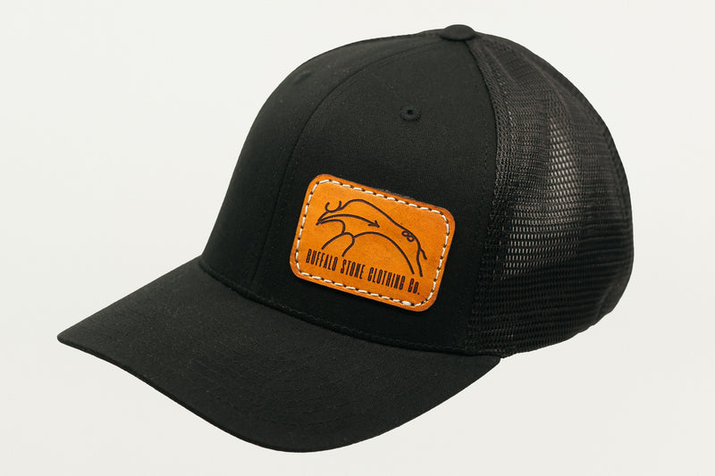 Black Flexfit Mesh Cap Rectangle Patch