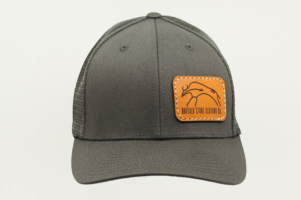 Charcoal Flexfit Mesh Cap Rectangle Patch