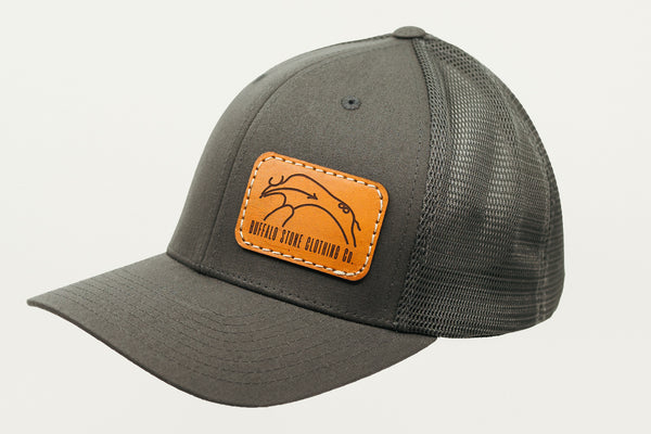 Charcoal Flexfit Mesh Cap Rectangle Patch