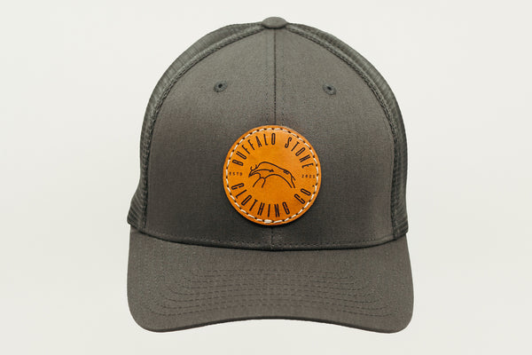 Charcoal Flexfit Mesh Cap Circle Patch