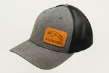 Heather Charcoal / Black Flexfit Mesh Cap Rectangle Patch