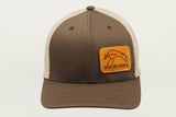 Brown / Khaki Flexfit Mesh Cap Rectangle Patch