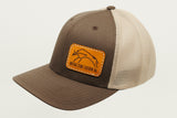 Brown / Khaki Flexfit Mesh Cap Rectangle Patch