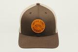 Brown / Khaki Flexfit Mesh Cap Circle Patch