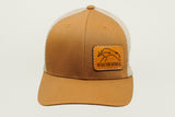 Caramel / Khaki Flexfit Mesh Cap Rectangle Patch