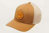 Caramel / Khaki Flexfit Mesh Cap Circle Patch