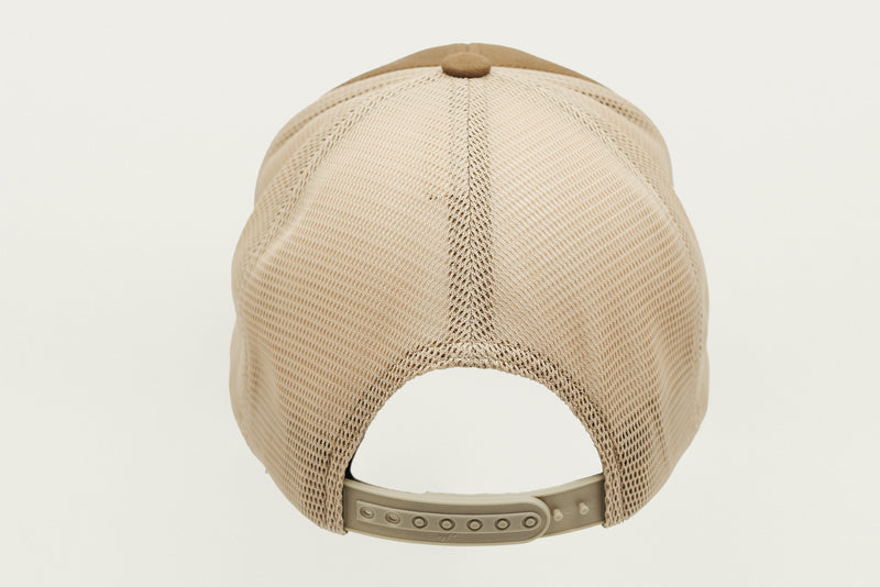 Coyote Brown / Khaki Flexfit Mesh Cap Circle Patch