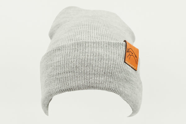 Heather Grey Cuffed Toque with Flip Tag