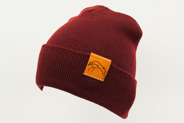 Maroon Cuffed Toque with Flip Tag