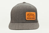 Youth - Dark Heather Flat Brim Cap Rectangle Patch