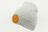 Heather Grey Cuffed Toque with Circle Patch