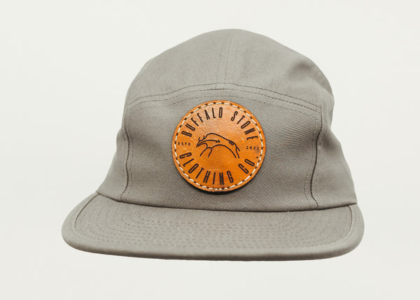 Grey Jockey Cap Circle Patch