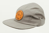 Grey Jockey Cap Circle Patch