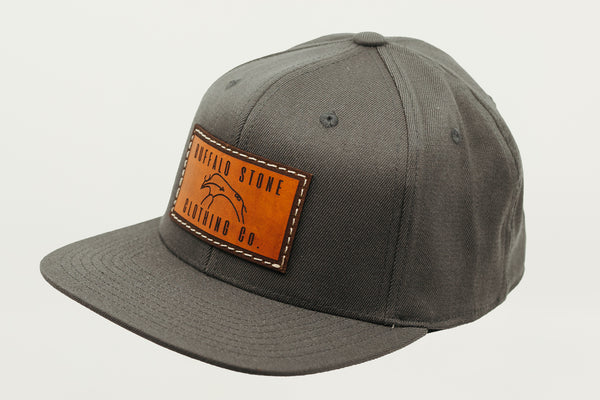 Dark Grey Flexfit Cap Rectangle Patch