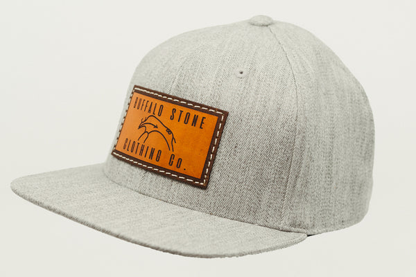 Heather Grey Flexfit Cap Rectangle Patch