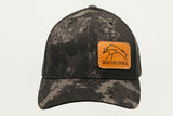 Black Camo Retro-Trucker Cap Rectangle Patch