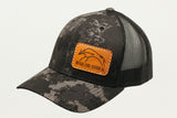 Black Camo Retro-Trucker Cap Rectangle Patch