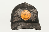 Black Camo Retro-Trucker Cap Circle Patch