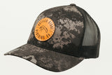 Black Camo Retro-Trucker Cap Circle Patch