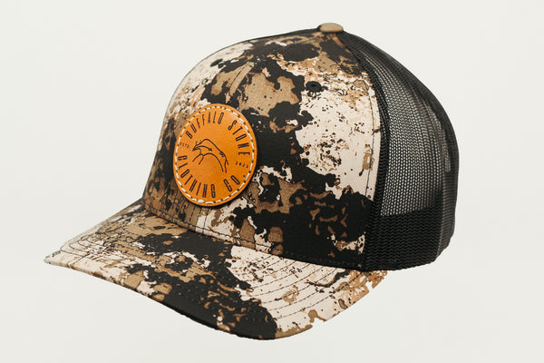 Green Camo Retro-Trucker Cap Circle Patch