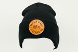 Black Cuffed Toque Circle Patch