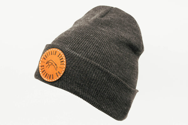 Dark Grey Cuffed Toque with Circle Patch