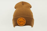 Caramel Cuffed Toque with Circle Patch