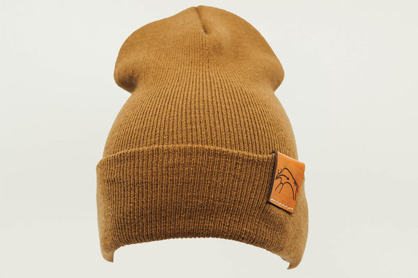 Caramel Cuffed Toque with Flip Tag